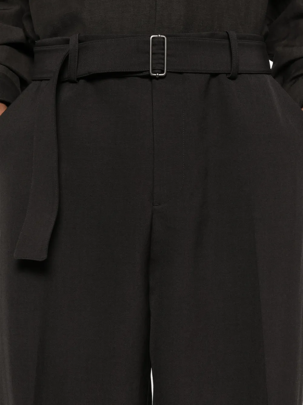 Studio Nicholson Broek met ceintuur Zwart