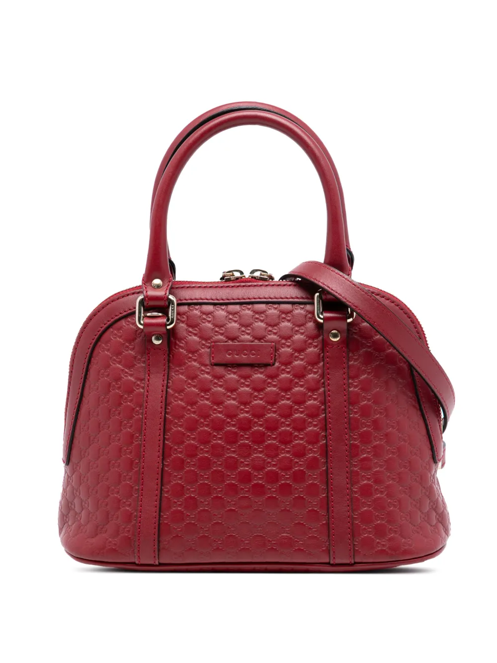 Gucci Pre-Owned 2016-2025 Mini Microguccissima Dome satchel - Rosso