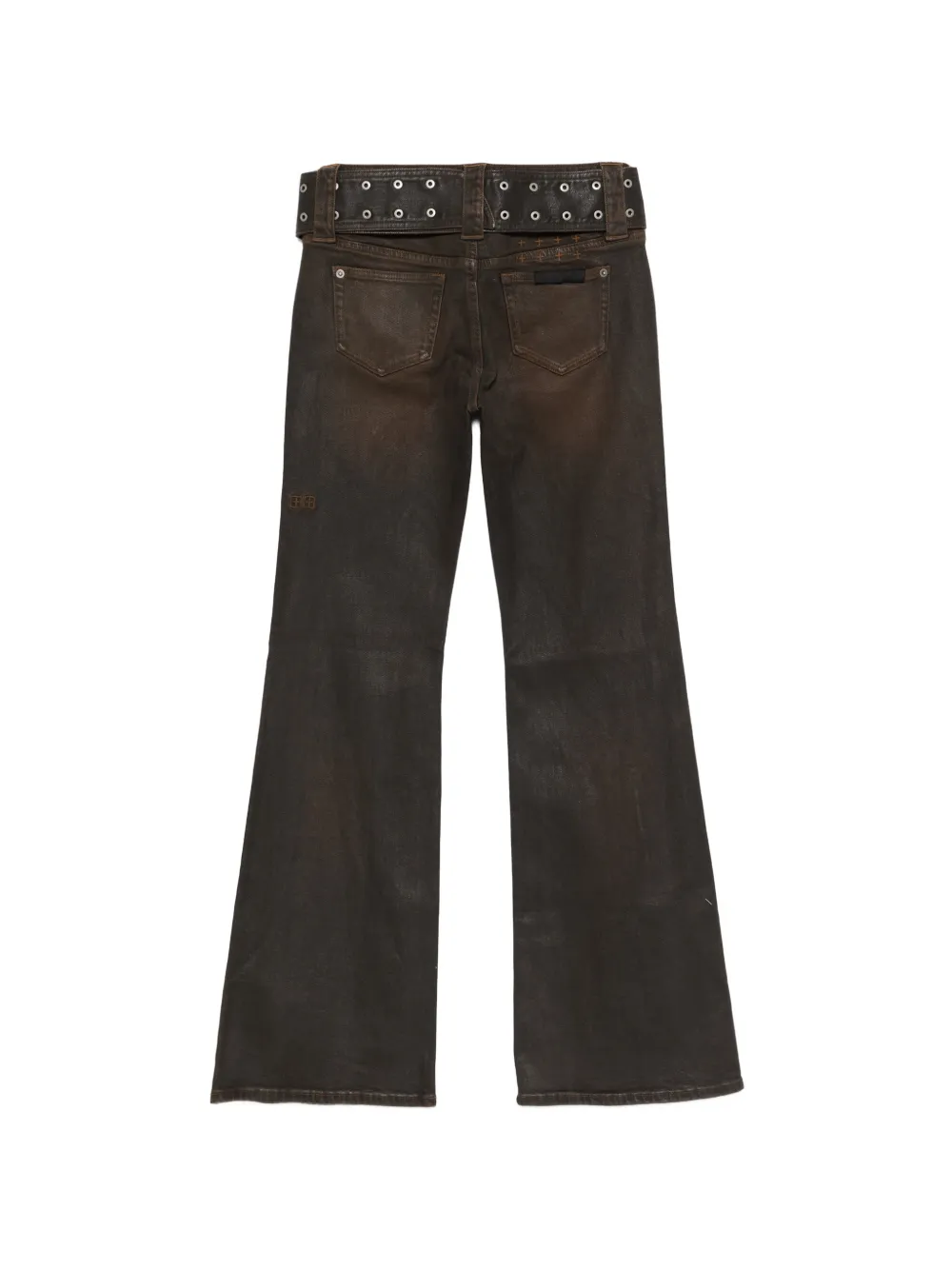  Ksubi Soho Belted Flared Jeans - Brown 