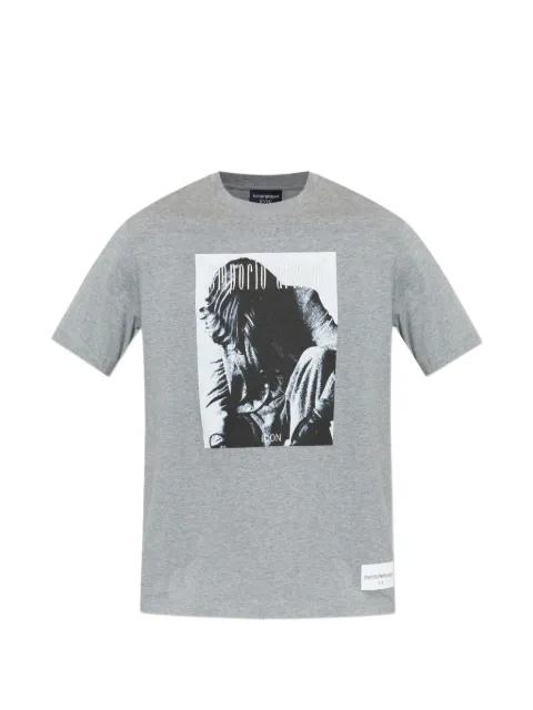 Emporio Armani graphic-print cotton T-shirt