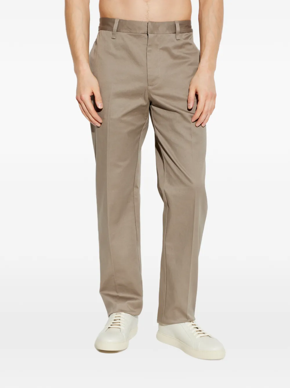 Emporio Armani Broek met toelopende pijpen Beige