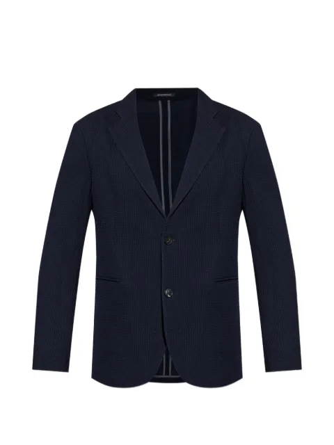 Emporio Armani single-breasted seersucker blazer