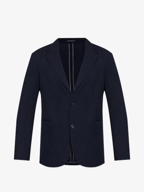 Emporio Armani single-breasted seersucker blazer