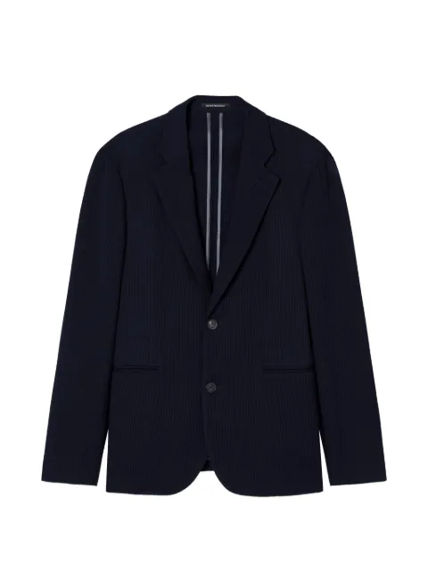 Emporio Armani single-breasted seersucker blazer