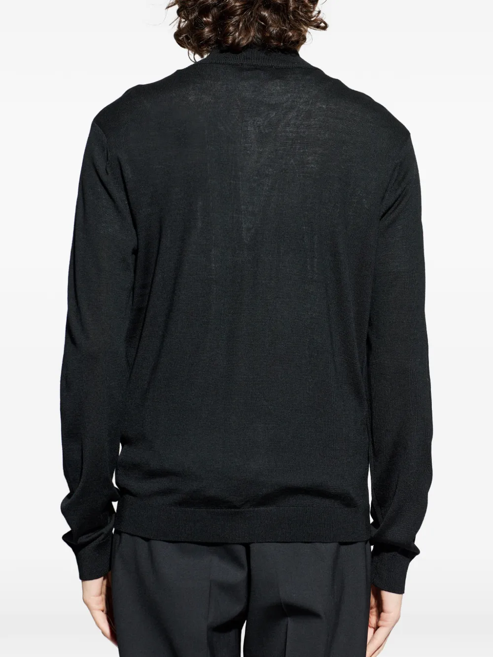 Emporio Armani Vest met hoge hals en rits Zwart