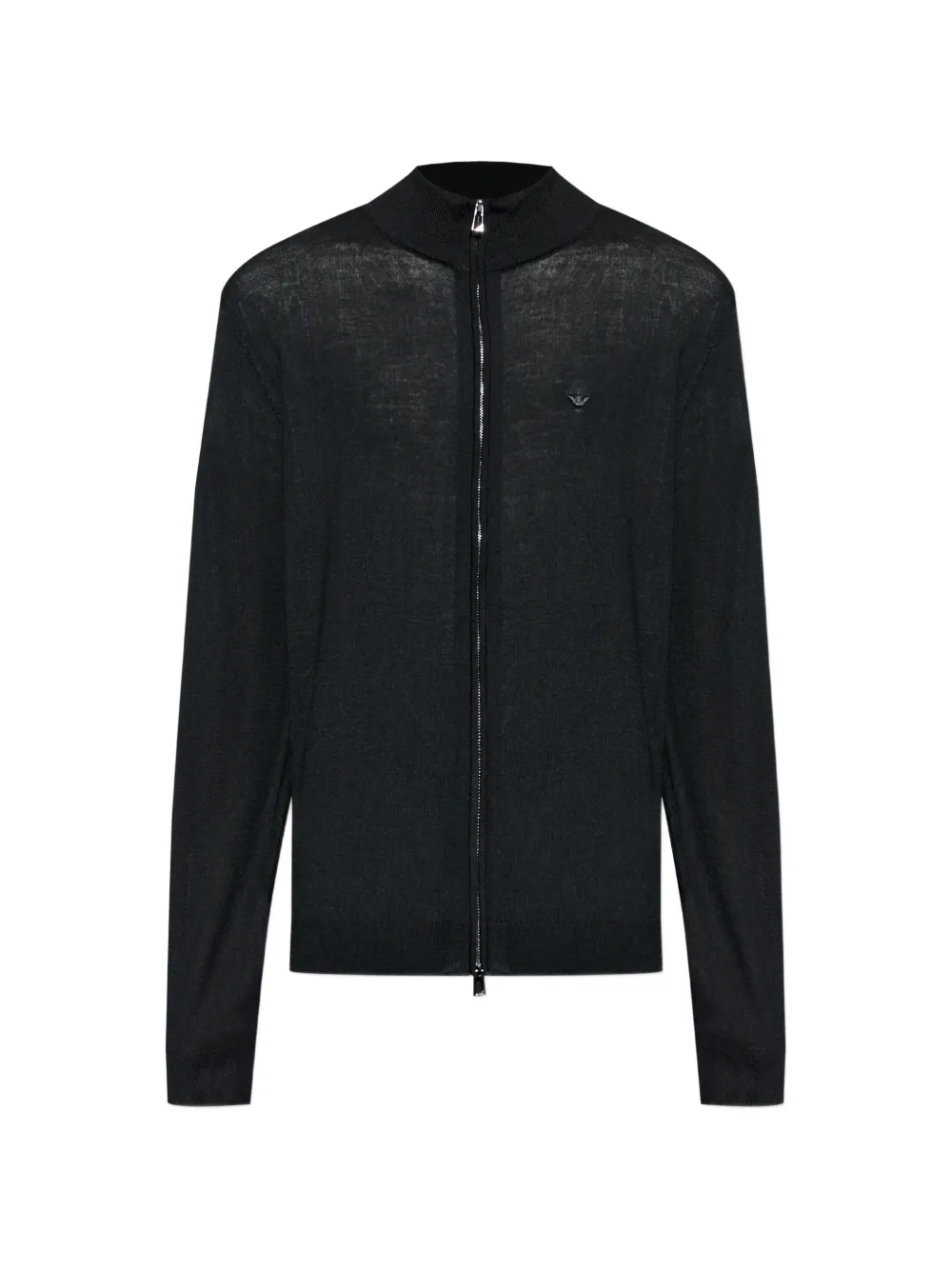 Emporio Armani high-neck zipped cardigan - Nero