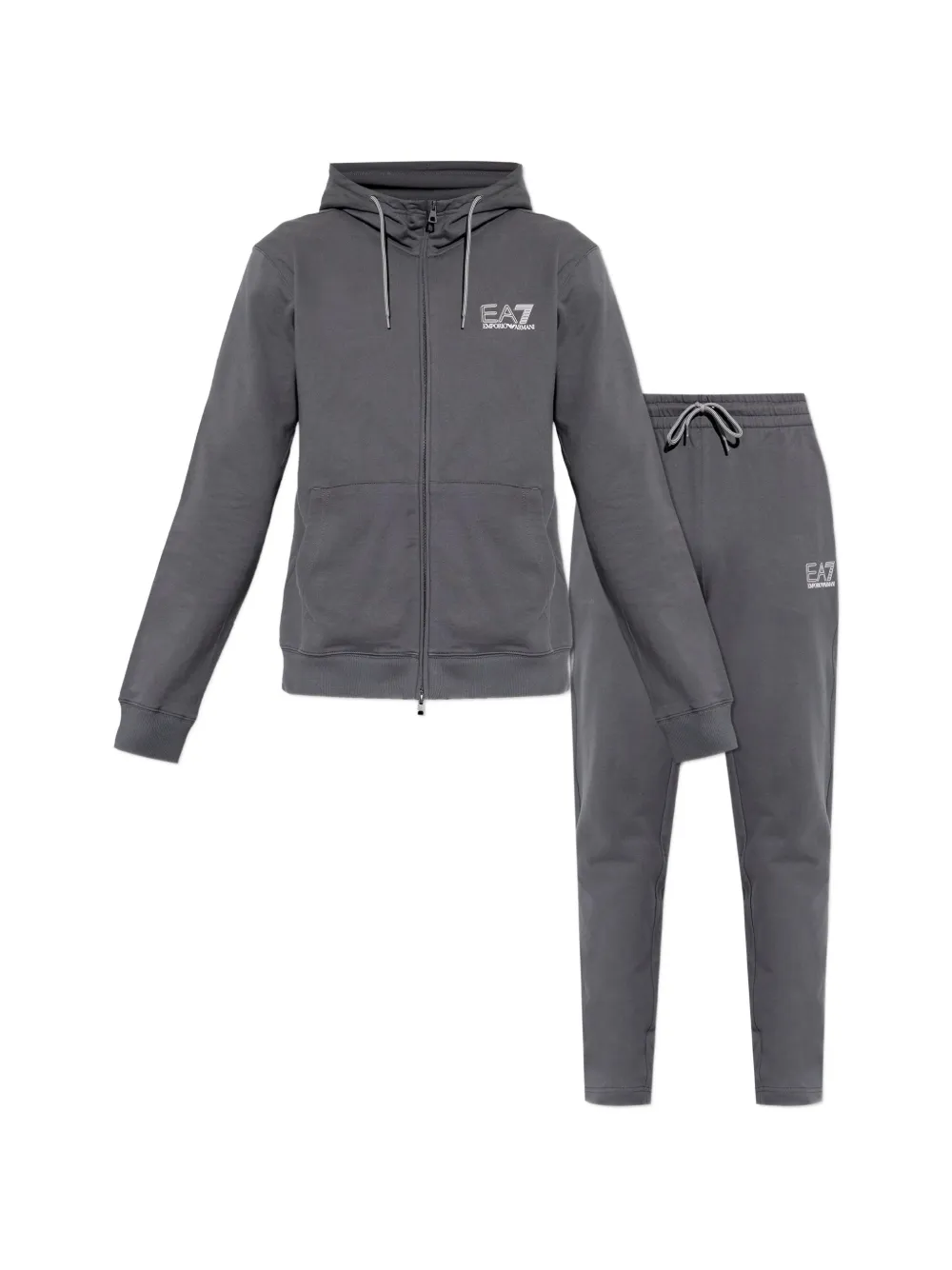 Ea7 Emporio Armani hooded zip-up tracksuit - Grigio