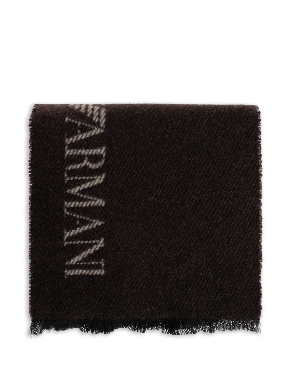 Emporio Armani logo scarf - Marrone