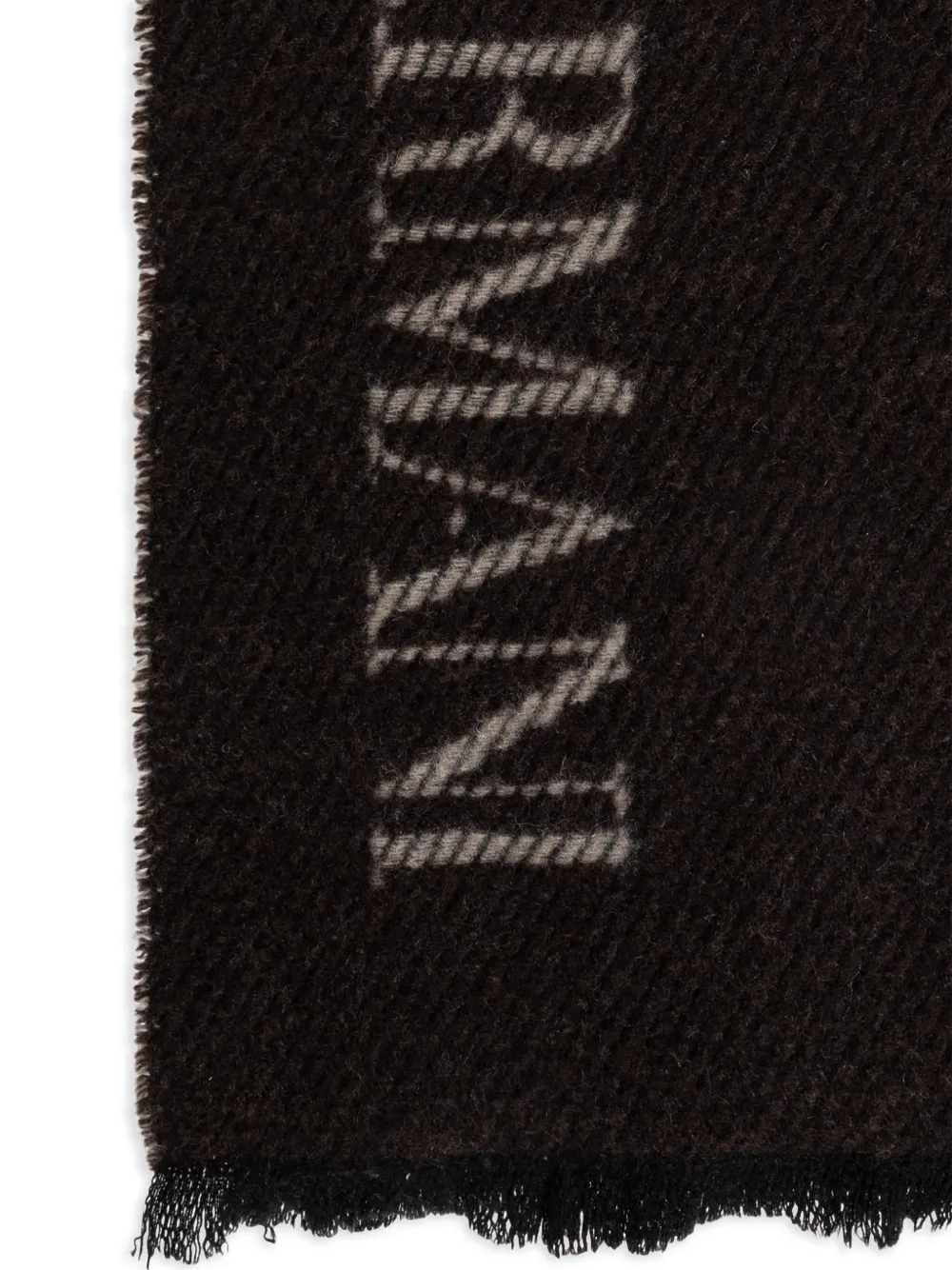 Emporio Armani Sjaal met logo Bruin