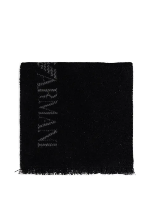 Emporio Armani logo-detail fringed scarf