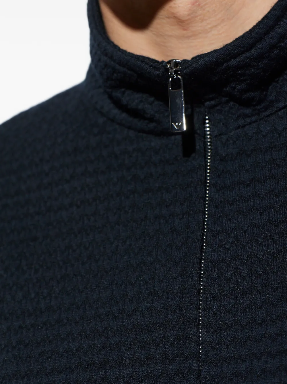 Emporio Armani Sweater met rits Blauw