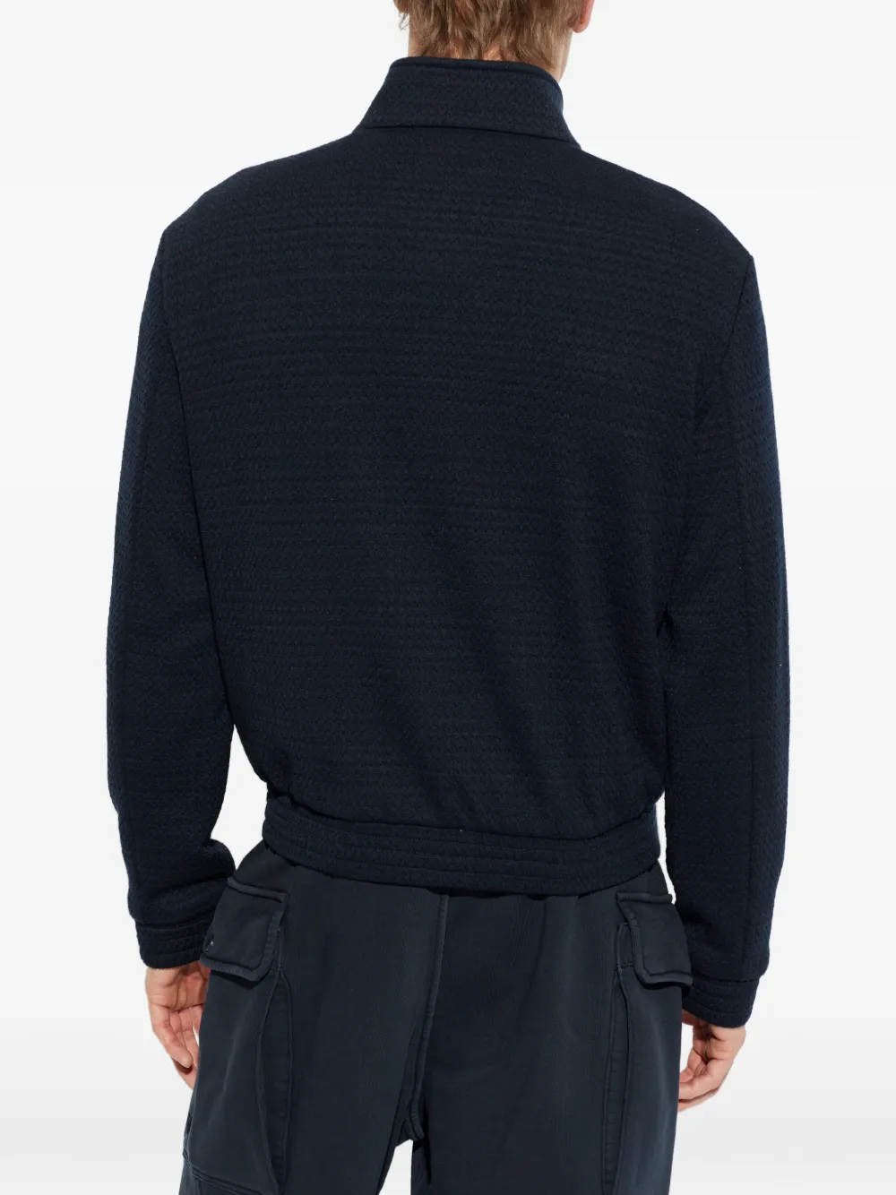 Emporio Armani Sweater met rits Blauw