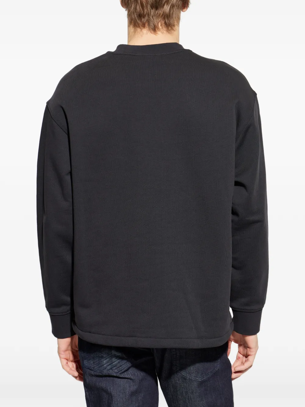Emporio Armani Sweater met trekkoord en grafische print Zwart
