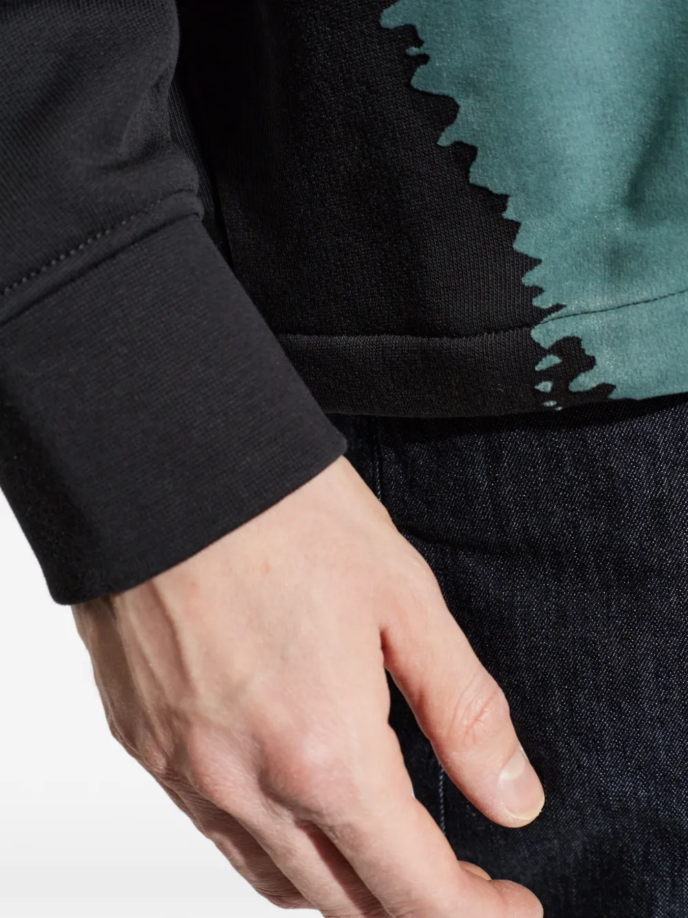 Emporio Armani Sweater met trekkoord en grafische print Zwart