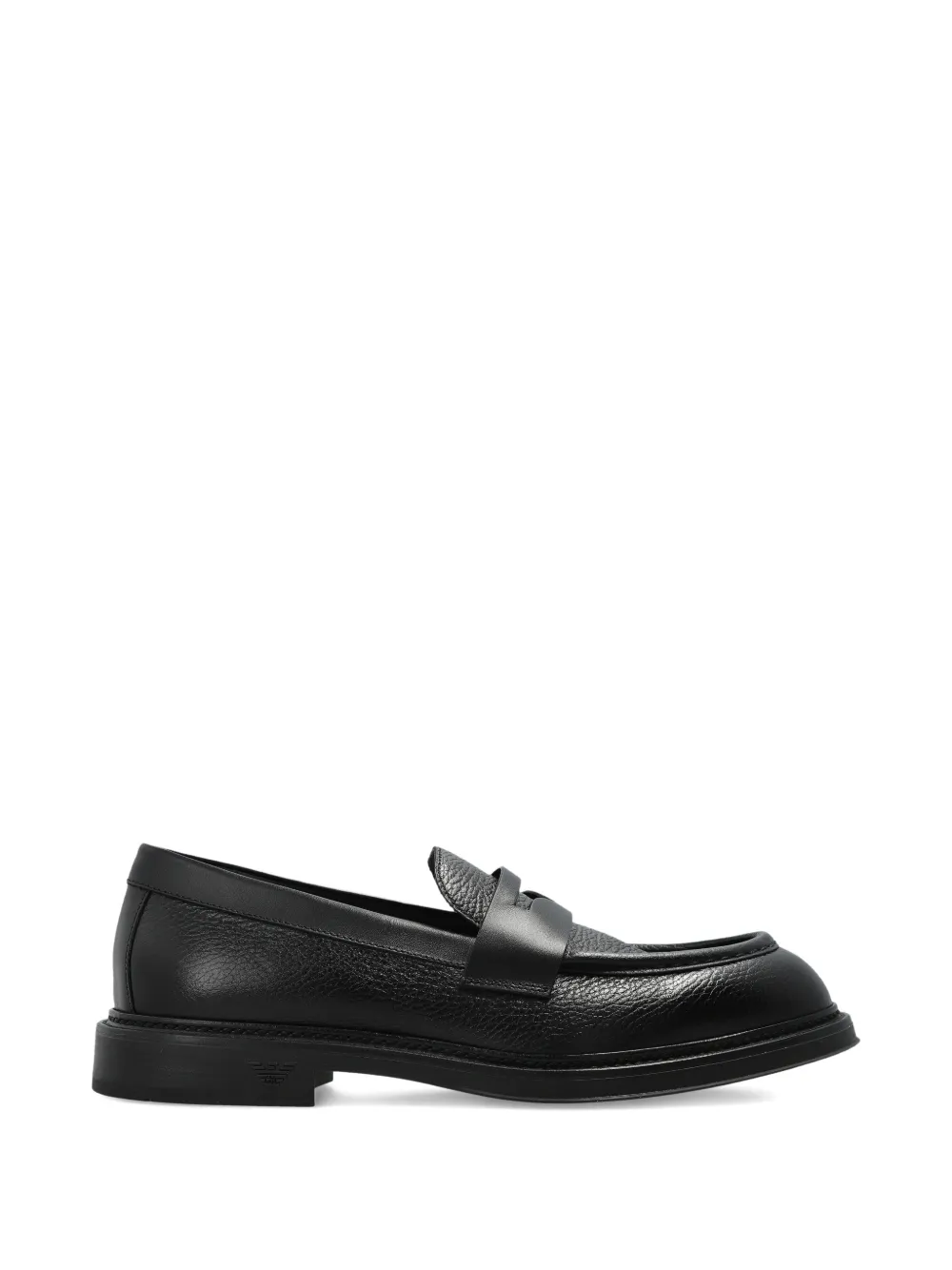 Emporio Armani leather loafers - Nero