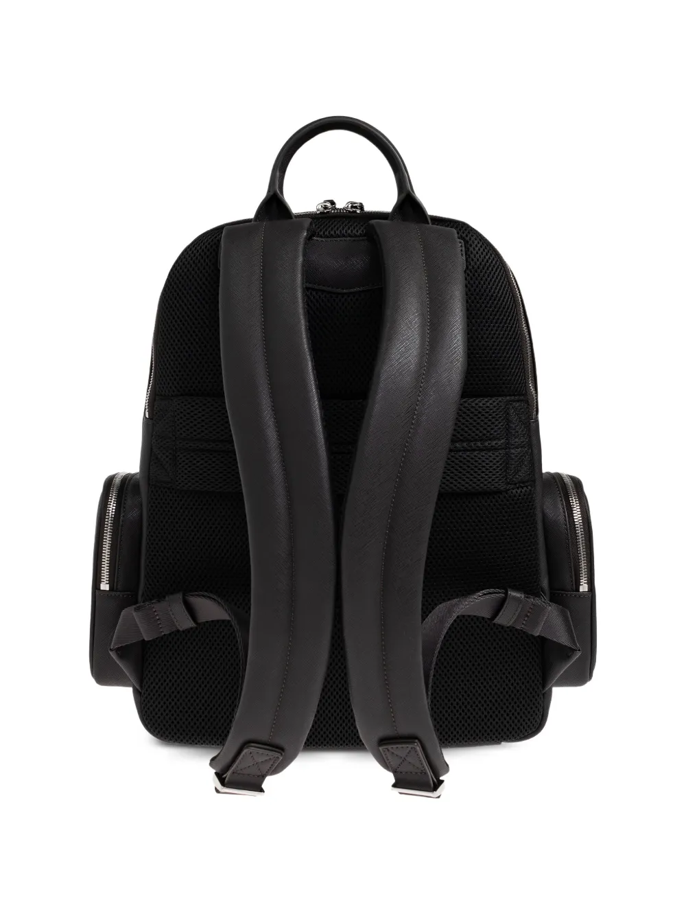  Emporio Armani Asv Triangle-logo Backpack - Brown 