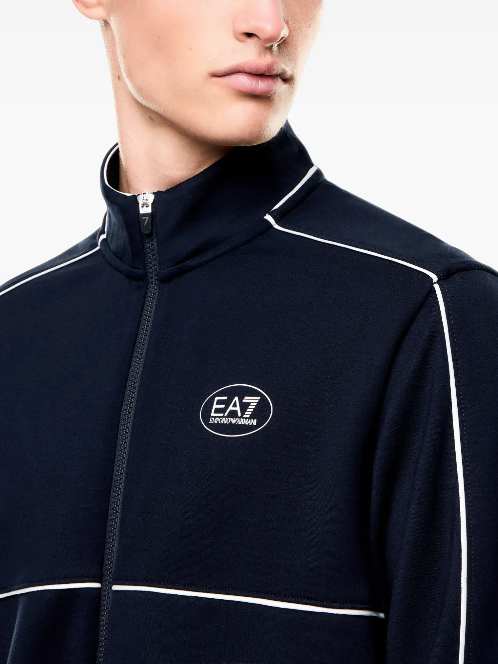 Ea7 Emporio Armani Trainingspak met streepdetail Blauw