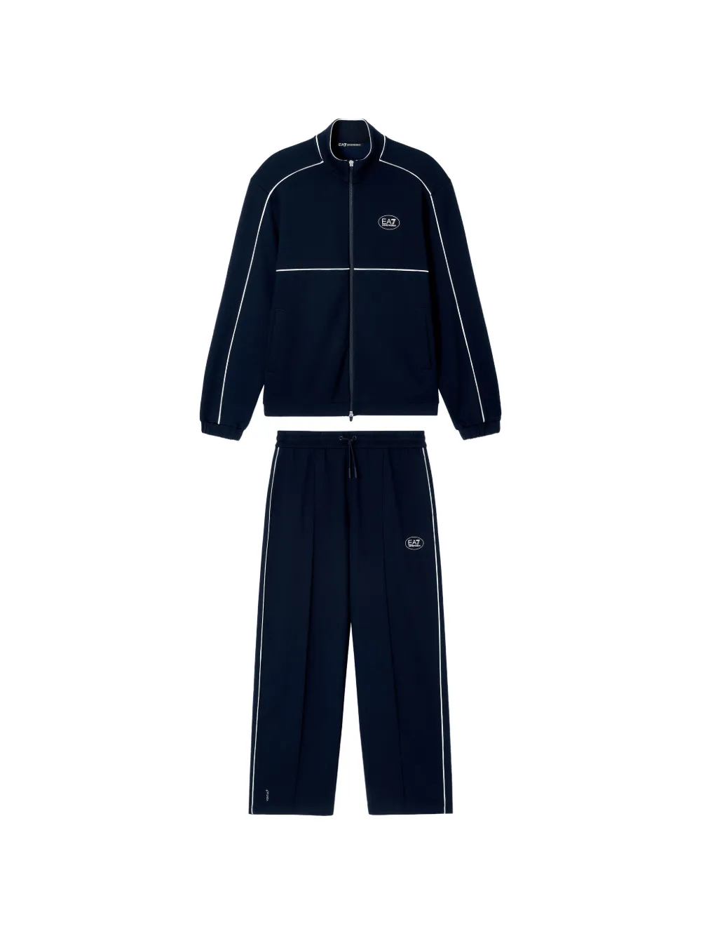 Ea7 Emporio Armani stripe-detail track suit - Blu
