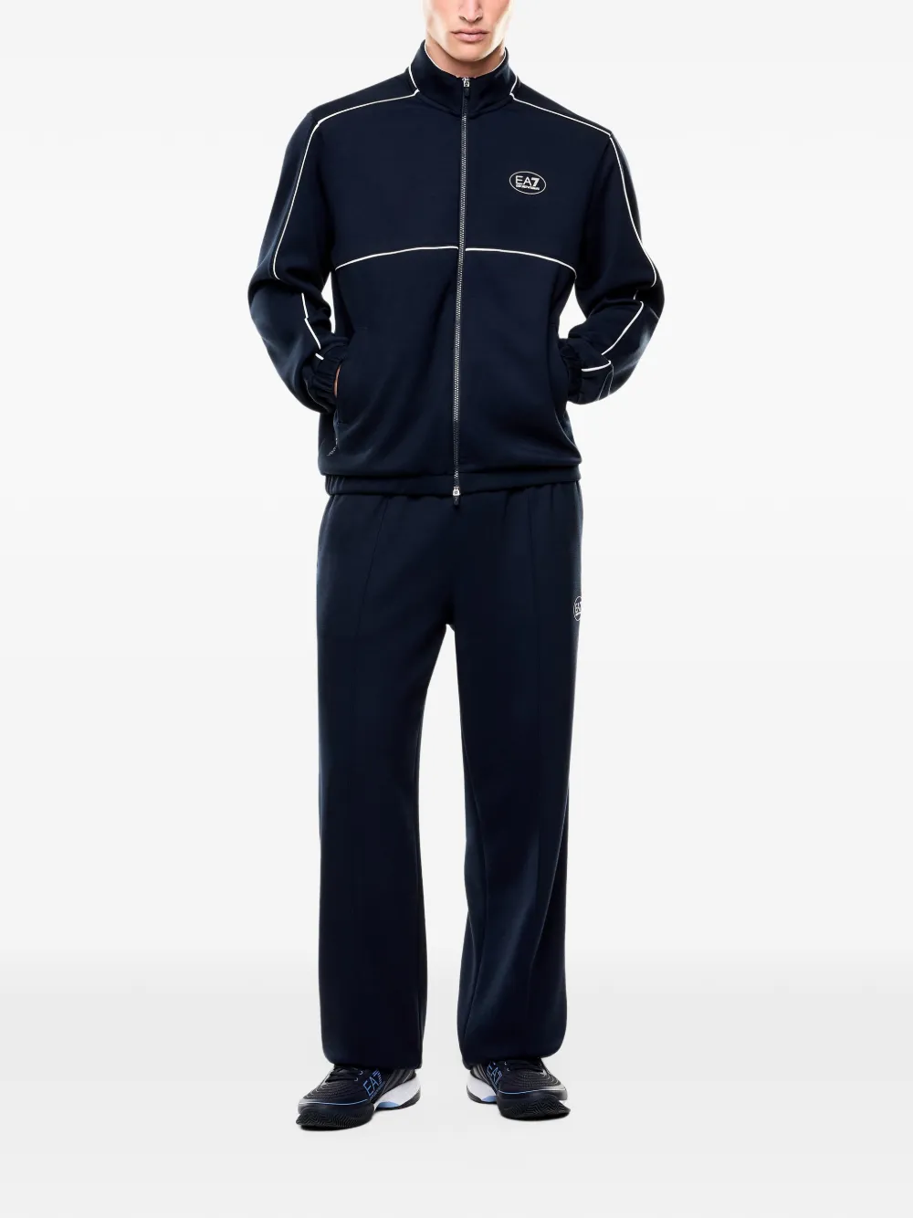 Ea7 Emporio Armani Trainingspak met streepdetail Blauw