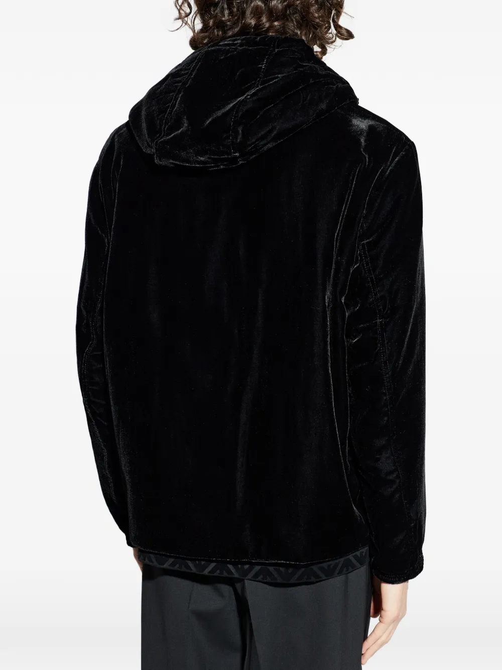 Emporio Armani Omkeerbaar jack met capuchon Zwart