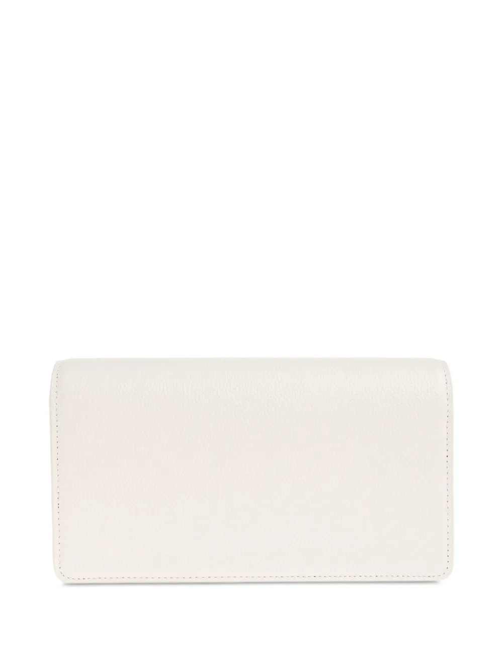 Emporio Armani Leren clutch met ketting Beige