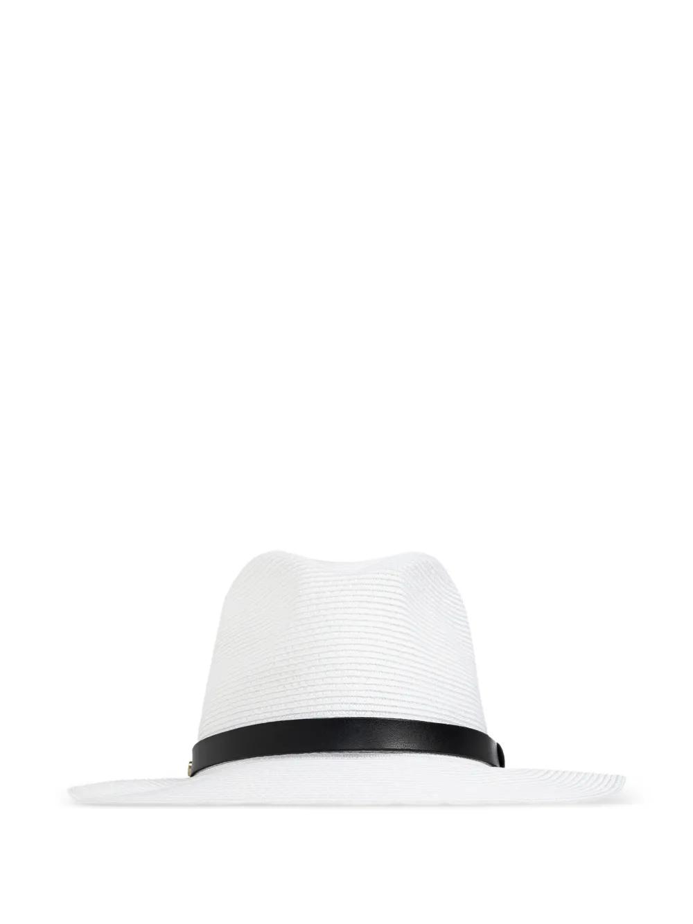 Emporio Armani brim band fedora hat - Bianco