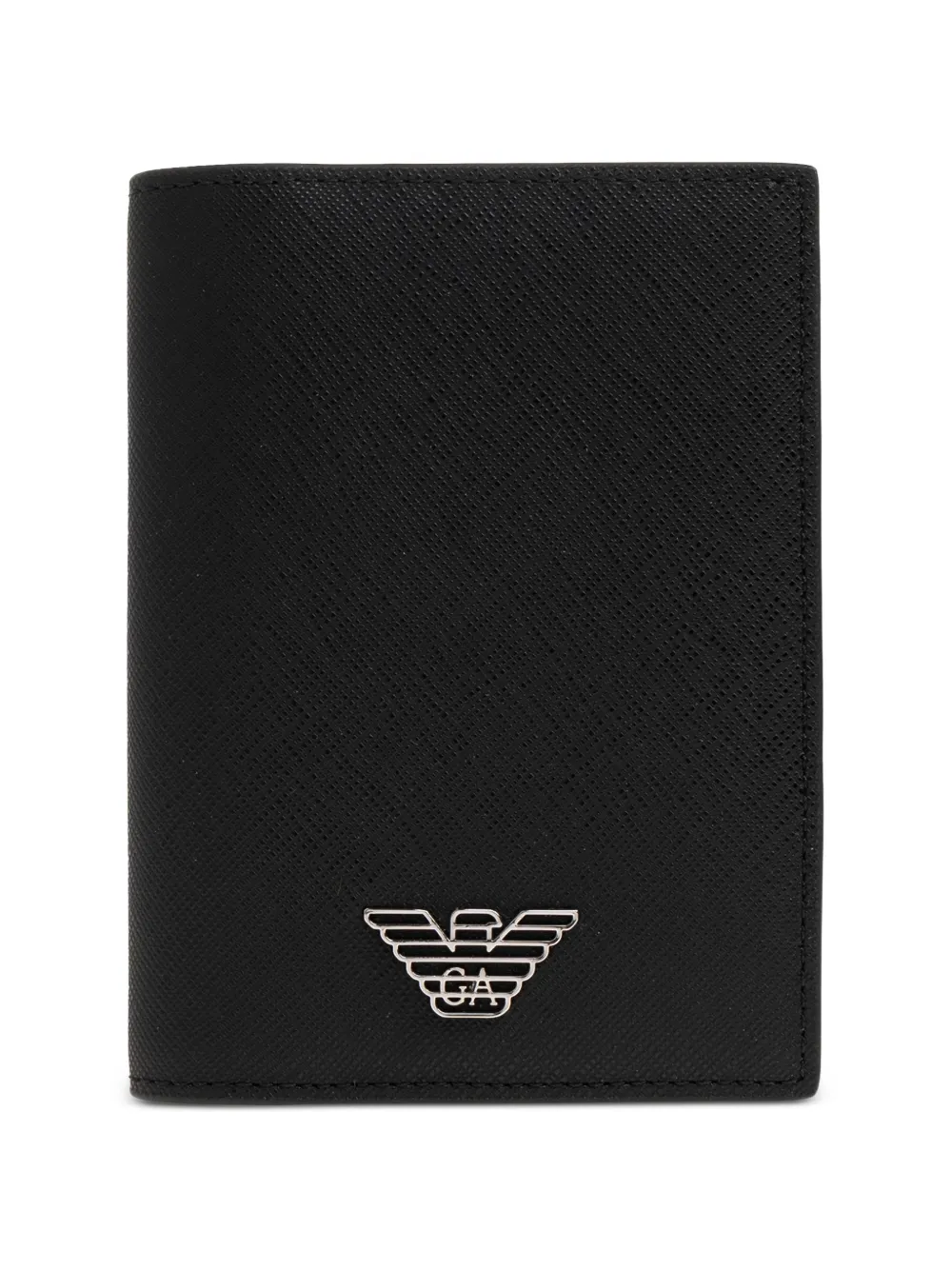 Emporio Armani logo-plaque cardholder - Schwarz