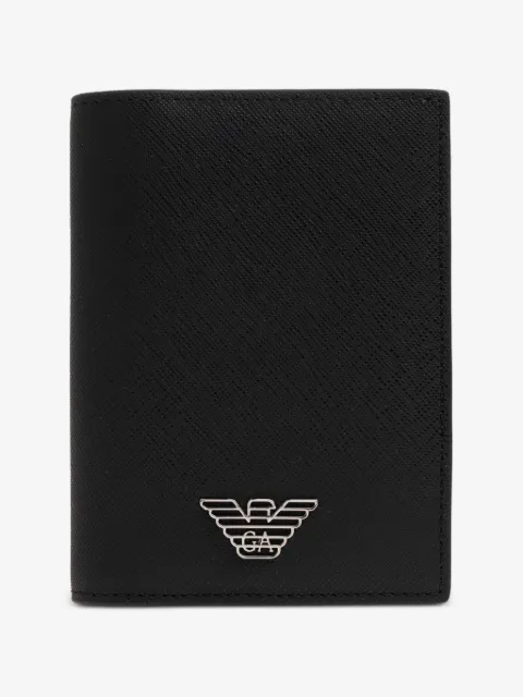 Emporio Armani tarjetero con placa del logo