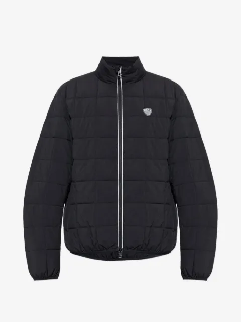 Ea7 Emporio Armani logo-patch quilted jacket
