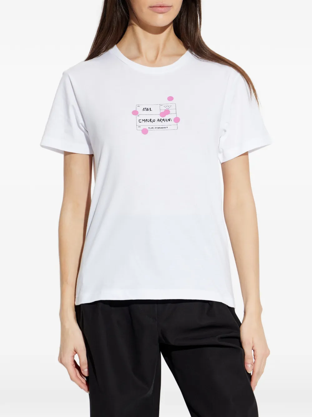 Emporio Armani T-shirt met print Wit