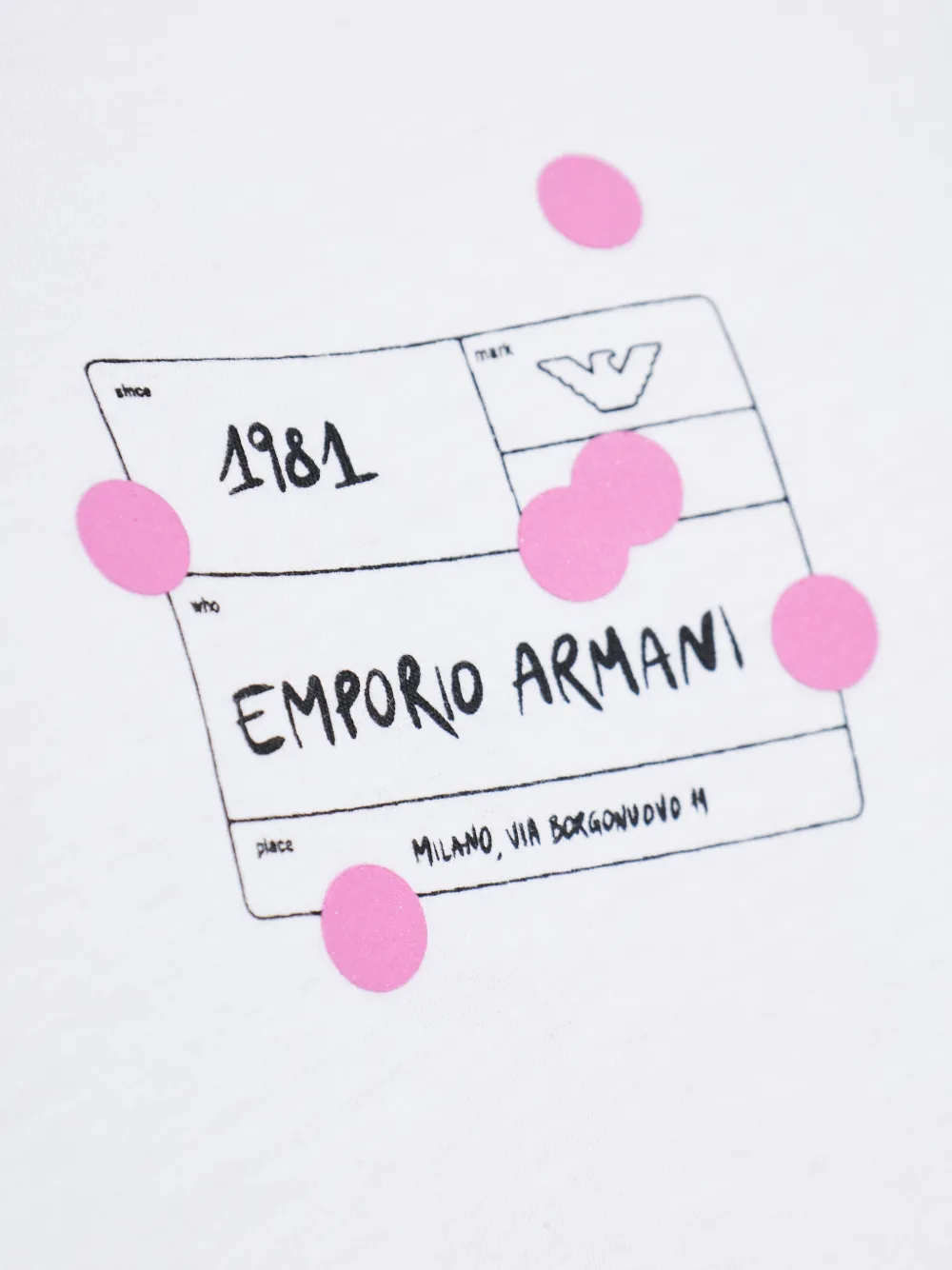 Emporio Armani T-shirt met print Wit