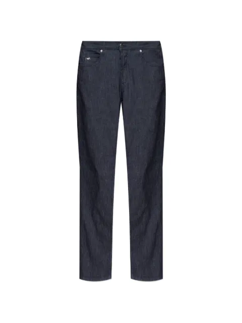 Emporio Armani drawstring logo tapered jeans