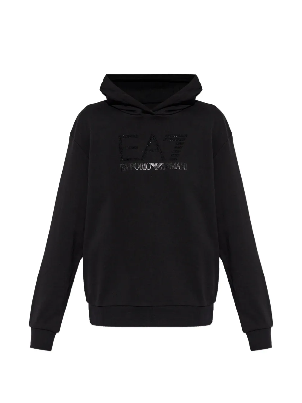 Ea7 Emporio Armani logo-detail hoodie - Nero