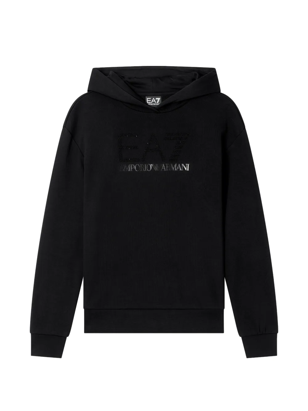 Ea7 Emporio Armani logo-detail hoodie - Schwarz