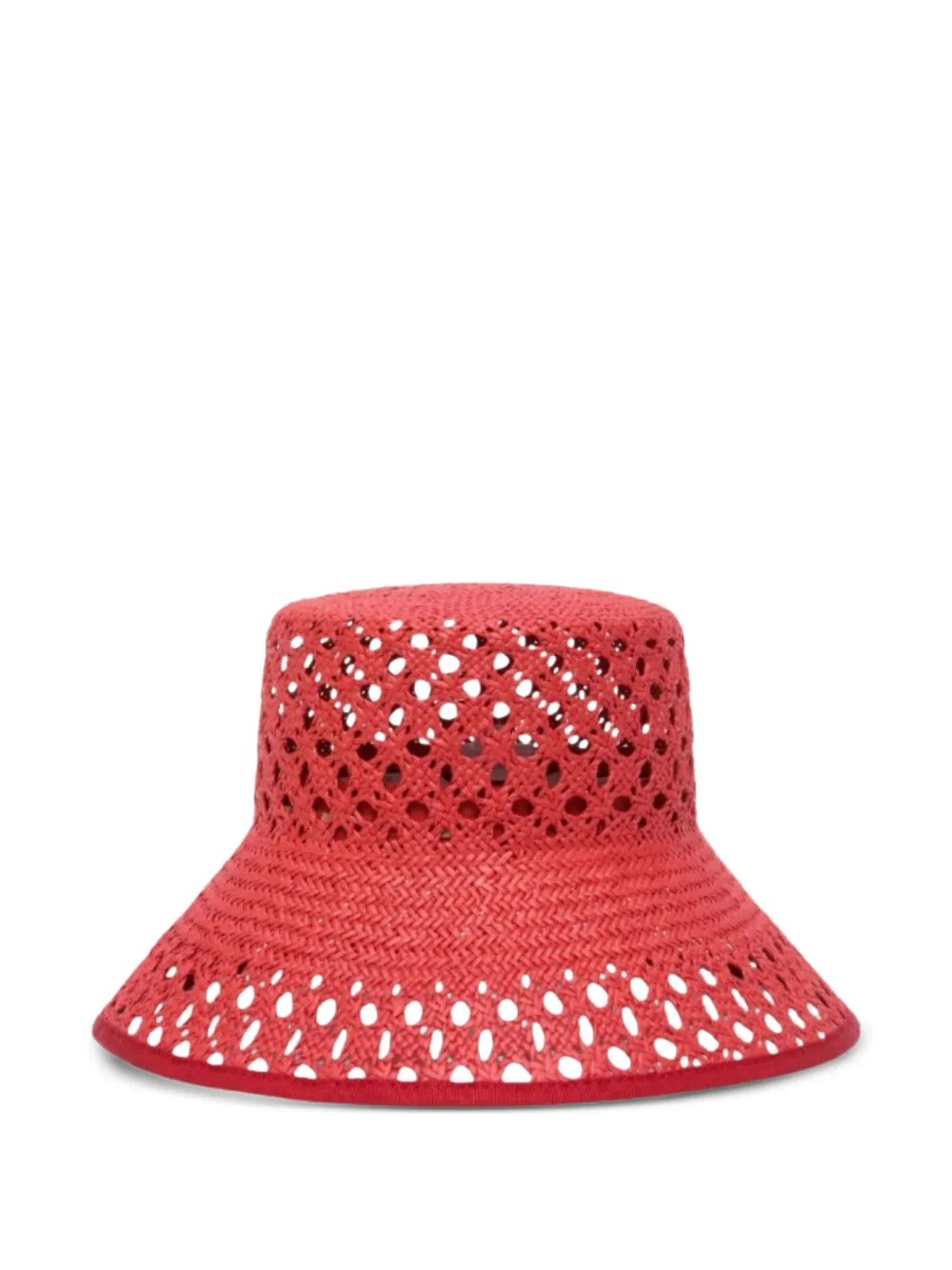 Max Mara Perforated Hat In Red