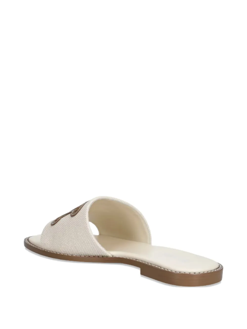 Max Mara Sandalen met logodetail Beige