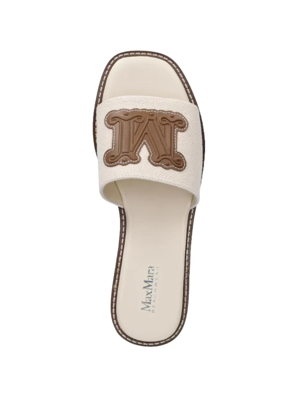 Max Mara Sandalen met logodetail Beige