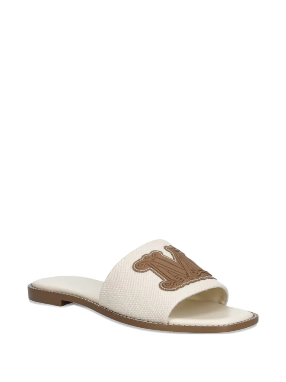 Max Mara Sandalen met logodetail Beige