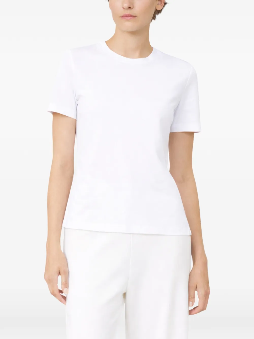 Max Mara T-shirt met geborduurd logo Wit