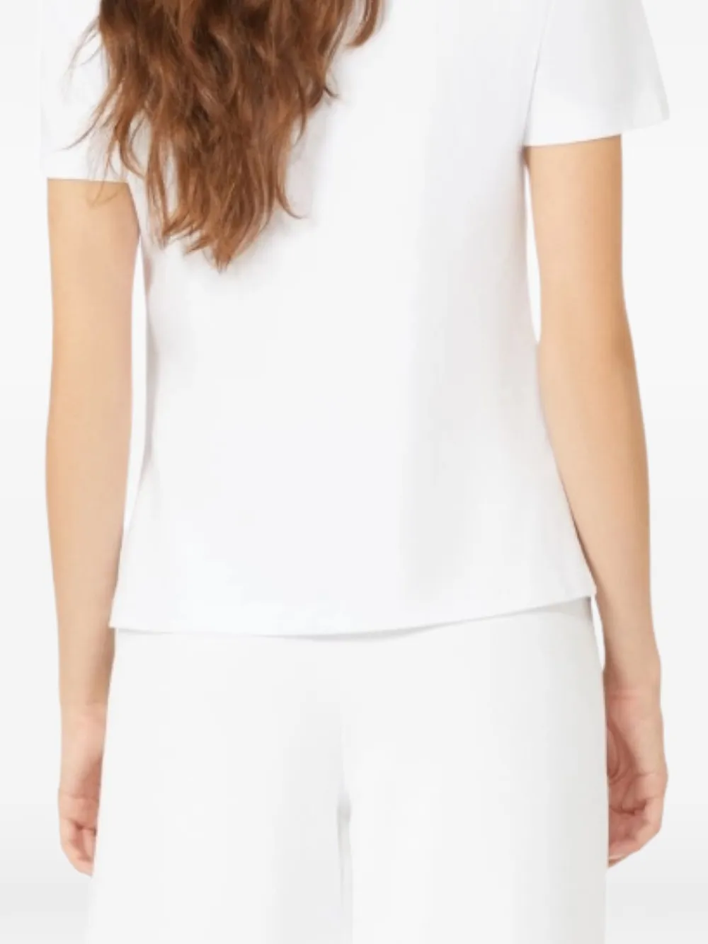 Max Mara T-shirt met geborduurd logo Wit