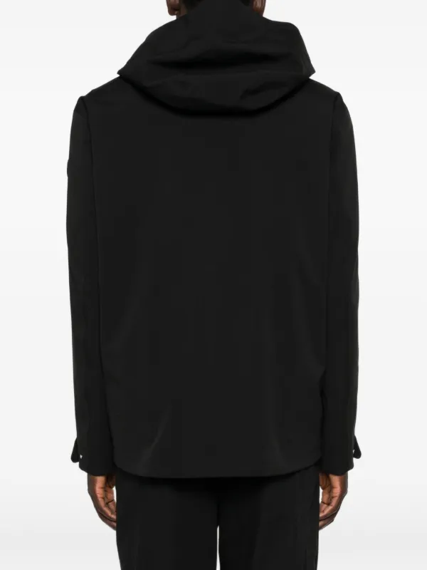 Moncler フーデッド ジップジャケット | ブラック | FARFETCH JP