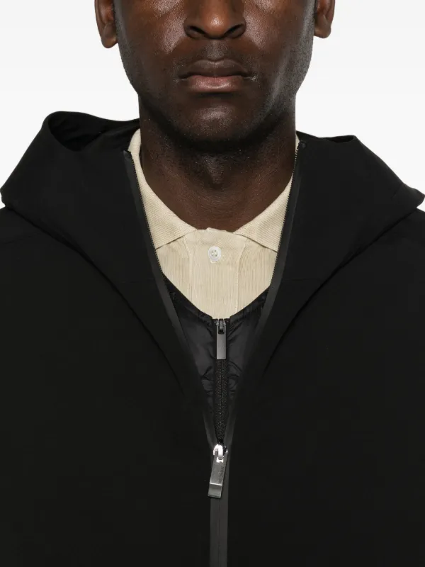 Moncler フーデッド ジップジャケット | ブラック | FARFETCH JP
