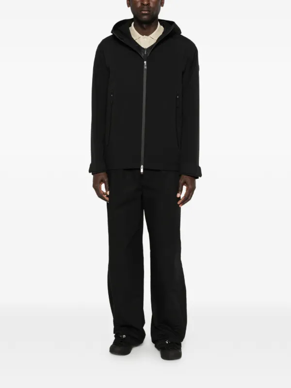 Moncler フーデッド ジップジャケット | ブラック | FARFETCH JP