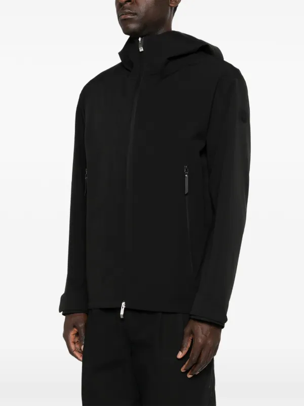 Moncler フーデッド ジップジャケット | ブラック | FARFETCH JP