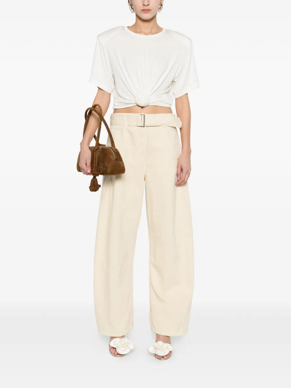  Magda Butrym Belted Jeans - Neutrals 