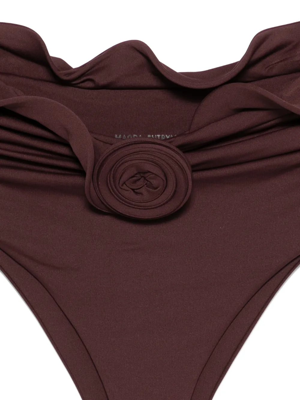  Magda Butrym Ruffle Flower-detail Bikini Bottom - Purple 