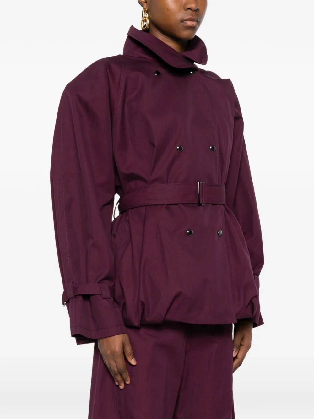  Magda Butrym Belted Double-breasted Jacket - Purple 