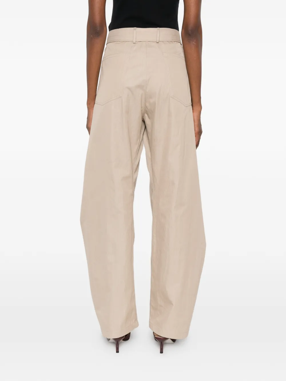 Magda Butrym Broek met ceintuur Beige