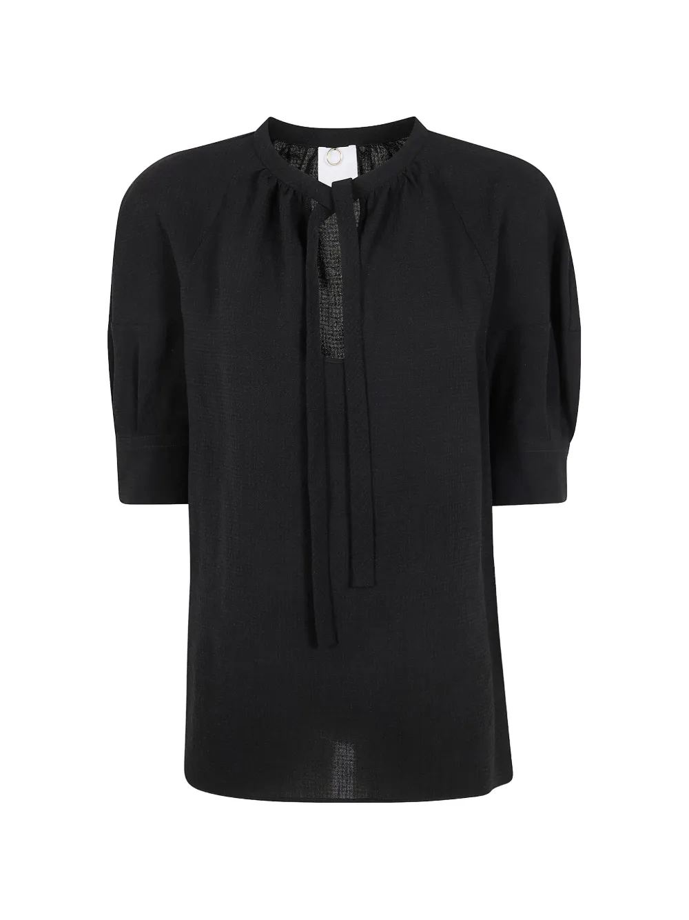 Mantu tie-neck shirt - Nero