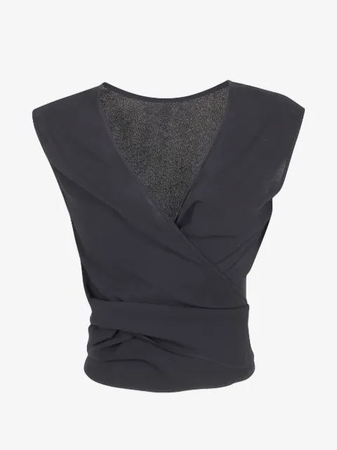 Mantu wrap-tie blouse